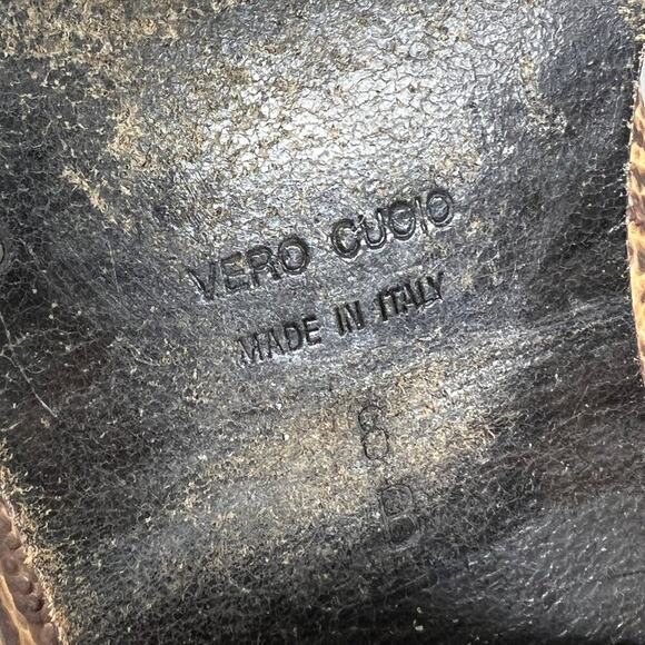 Rare Vintage Giuseppe Zanotti Gold Tooled Leather Western Cowboy Boots Size 6 - Picture 6 of 8